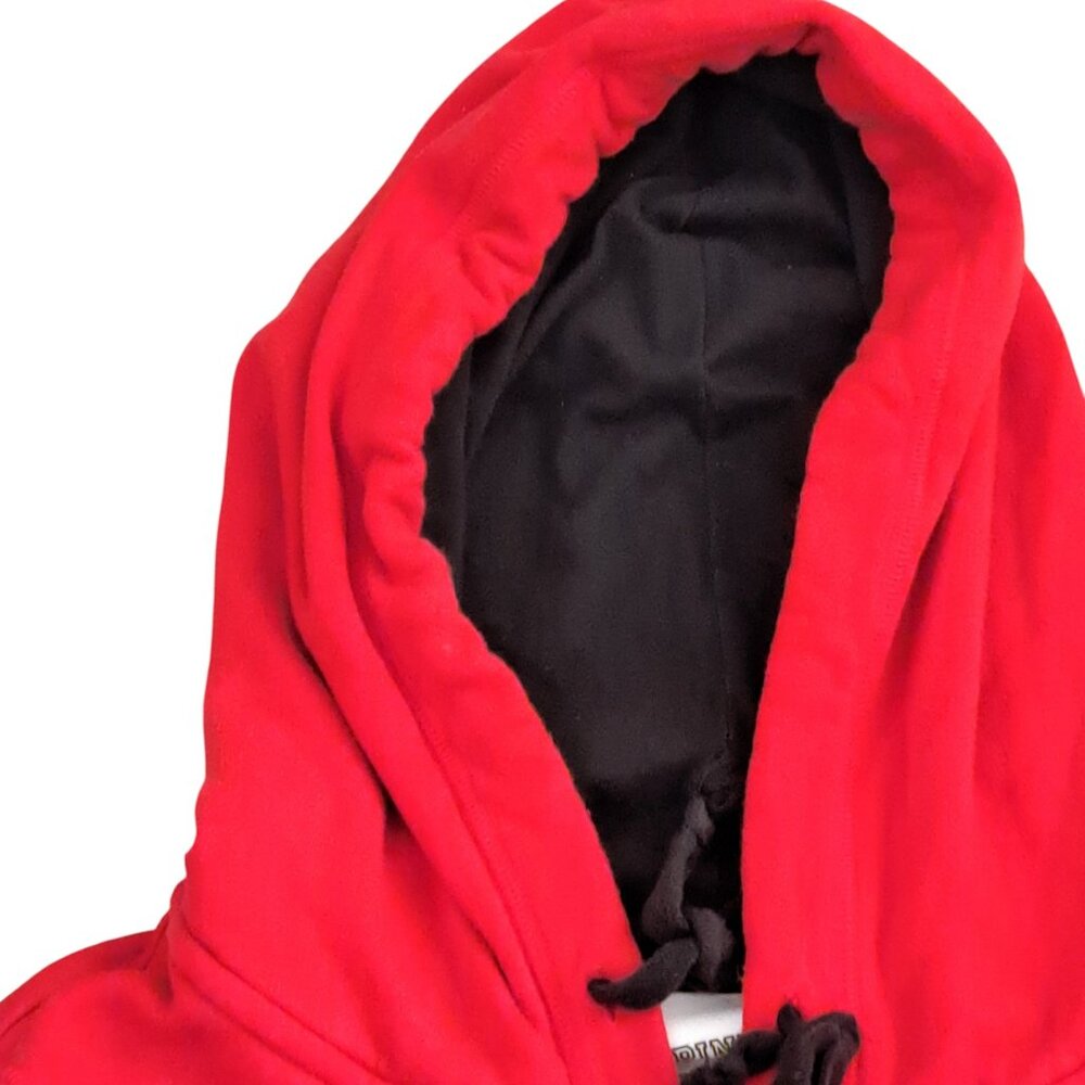 PINK Victoria's Secret Limited Edition Red Zip Hoodie XS | White & Black Stripe - Picture 5 of 11